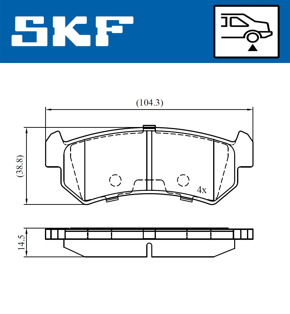 SKF VKBP 90659 Bremsbelagsatz, Scheibenbremse